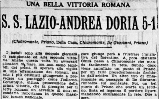 1935 – Lazio-Andrea Doria 5-1