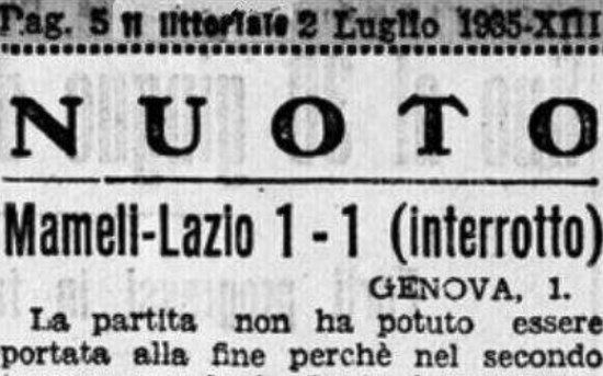 1935 – Voltri (GE) – Mameli-Lazio 1-1