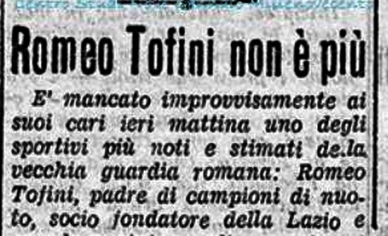 La  scomparsa di Romeo Tofini
