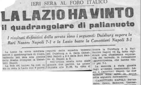 Quadrangolare di Pallanuoto anni 50