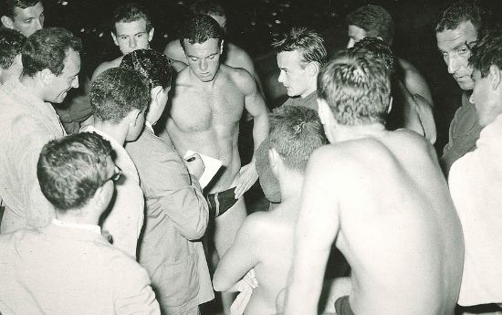 Formazione della Roma Pallanuoto del 1954