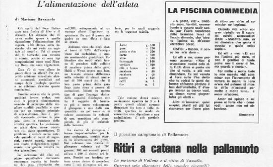 Notiziario SS Lazio Nuoto, pag. 3 del dicembre 1968