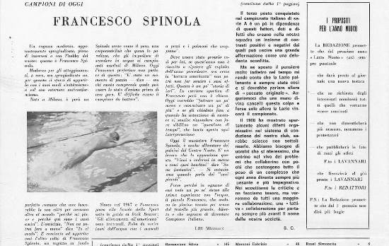 Notiziario SS Lazio Nuoto, pag. 2 del dicembre 1968