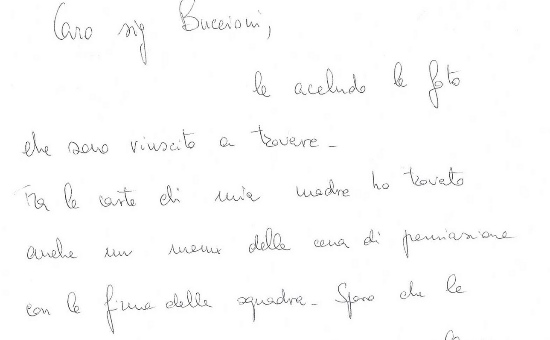 Lettera di Berenga a Buccioni