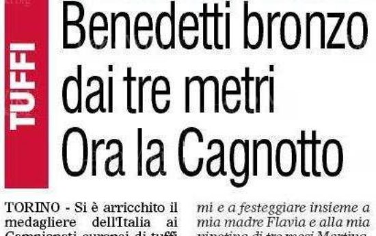 2009 – Bronzo agli Europei di Torino di Michele Benedetti