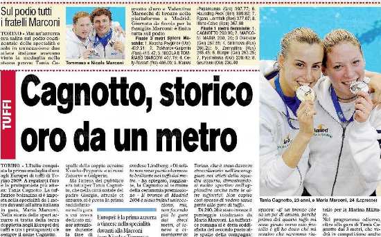 2009 – Europei di Torino, Argento e Bronzo dei Marconi