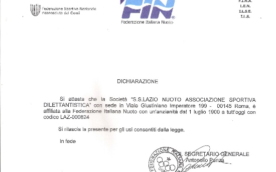 Attestato anzianità