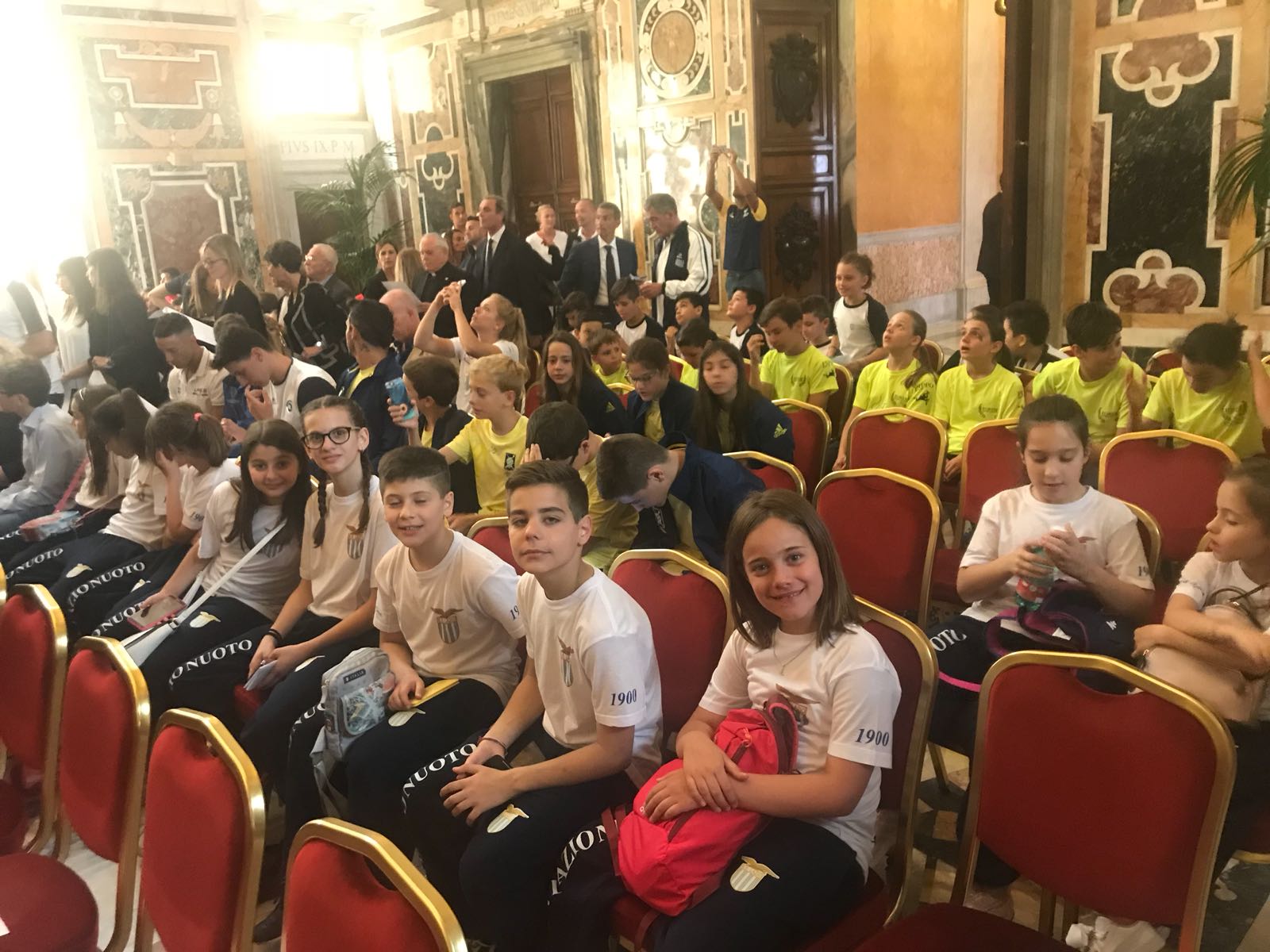 LA LAZIO NUOTO DAL PAPA