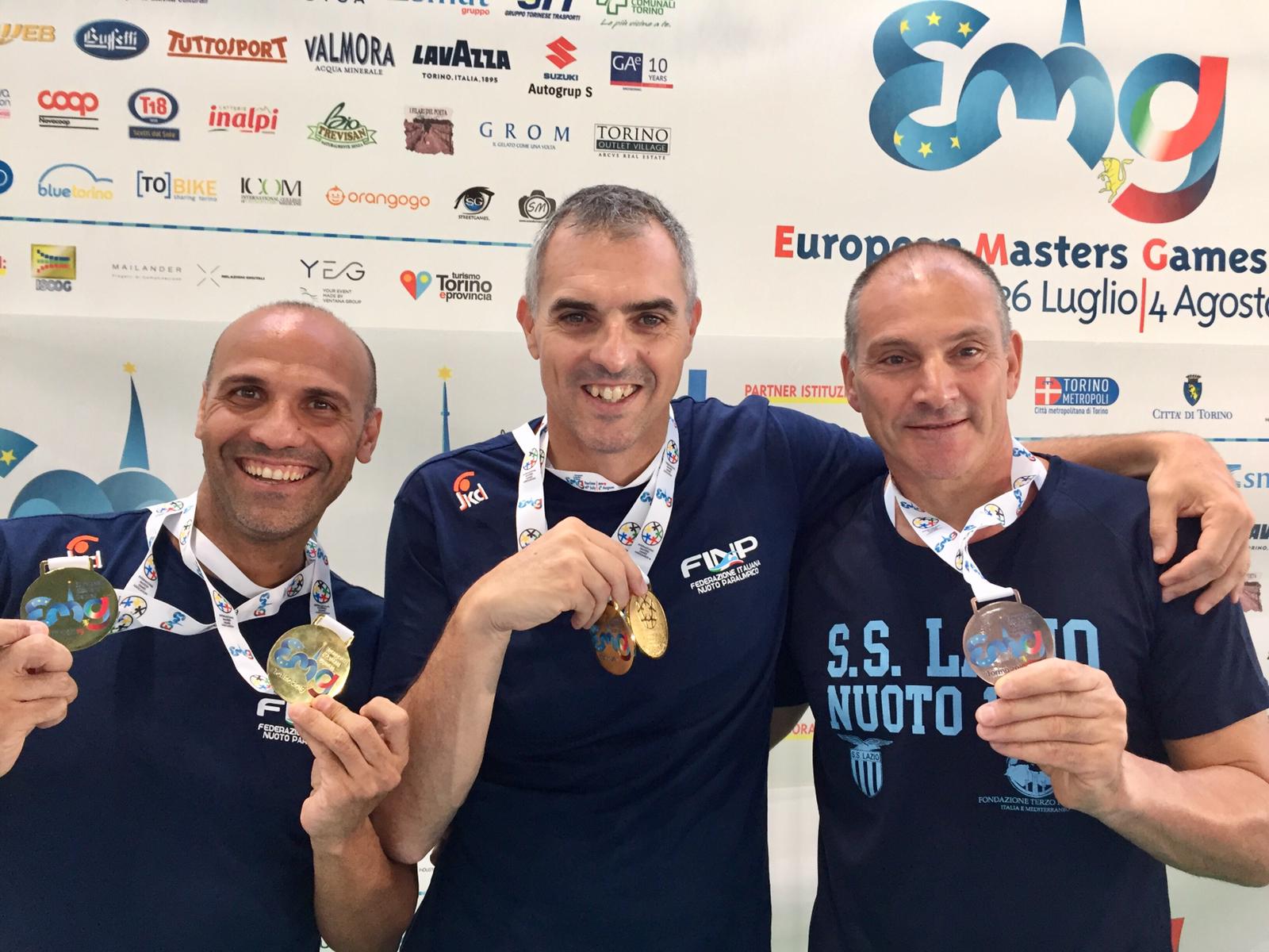 PODI BIANCOCELESTI AGLI EUROPEAN MASTERS GAMES DI TORINO